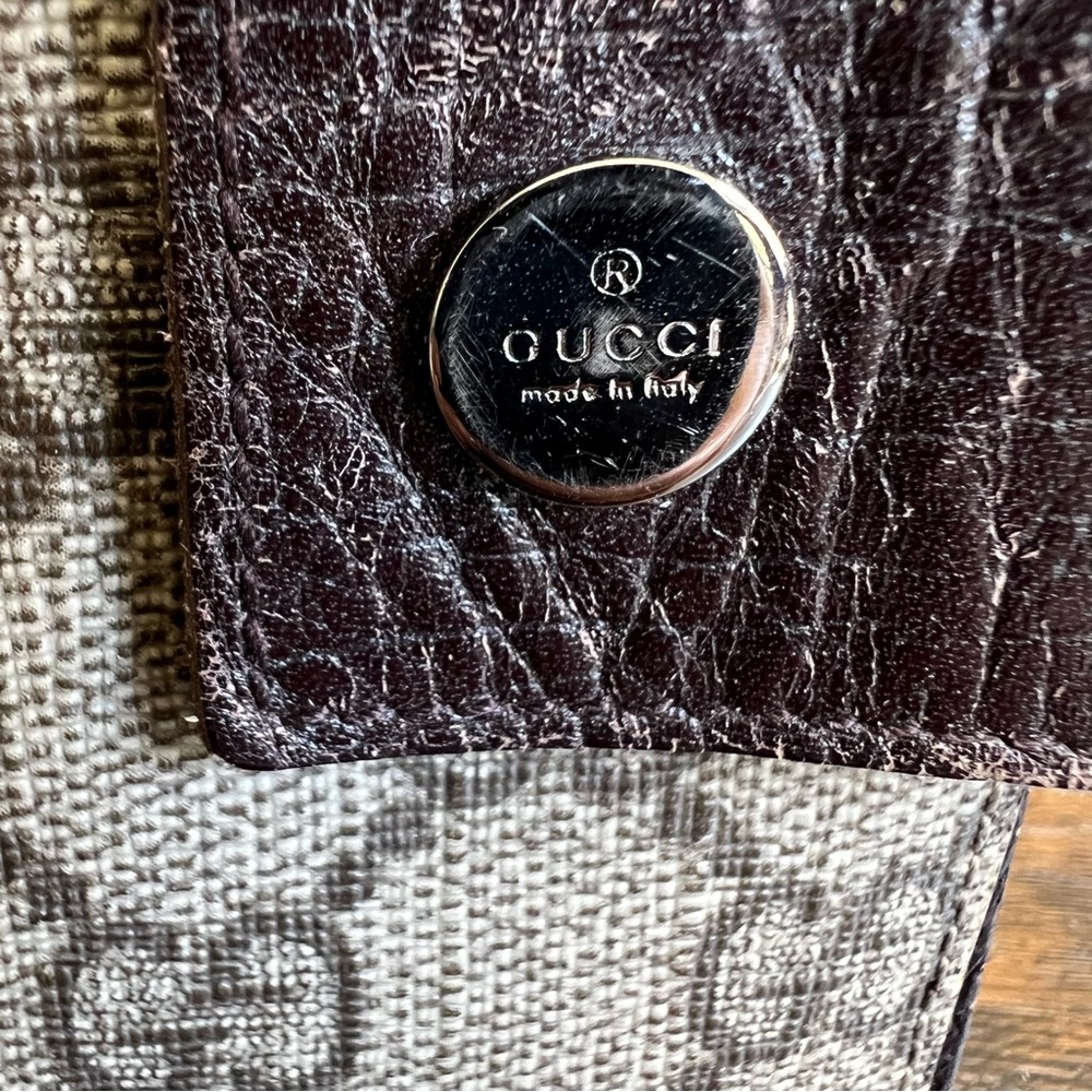 GUCCI Notebook/Agenda Small Cover 6 Binder Rings & Pen Holder & 5 Card Holders - Picture 8 of 17